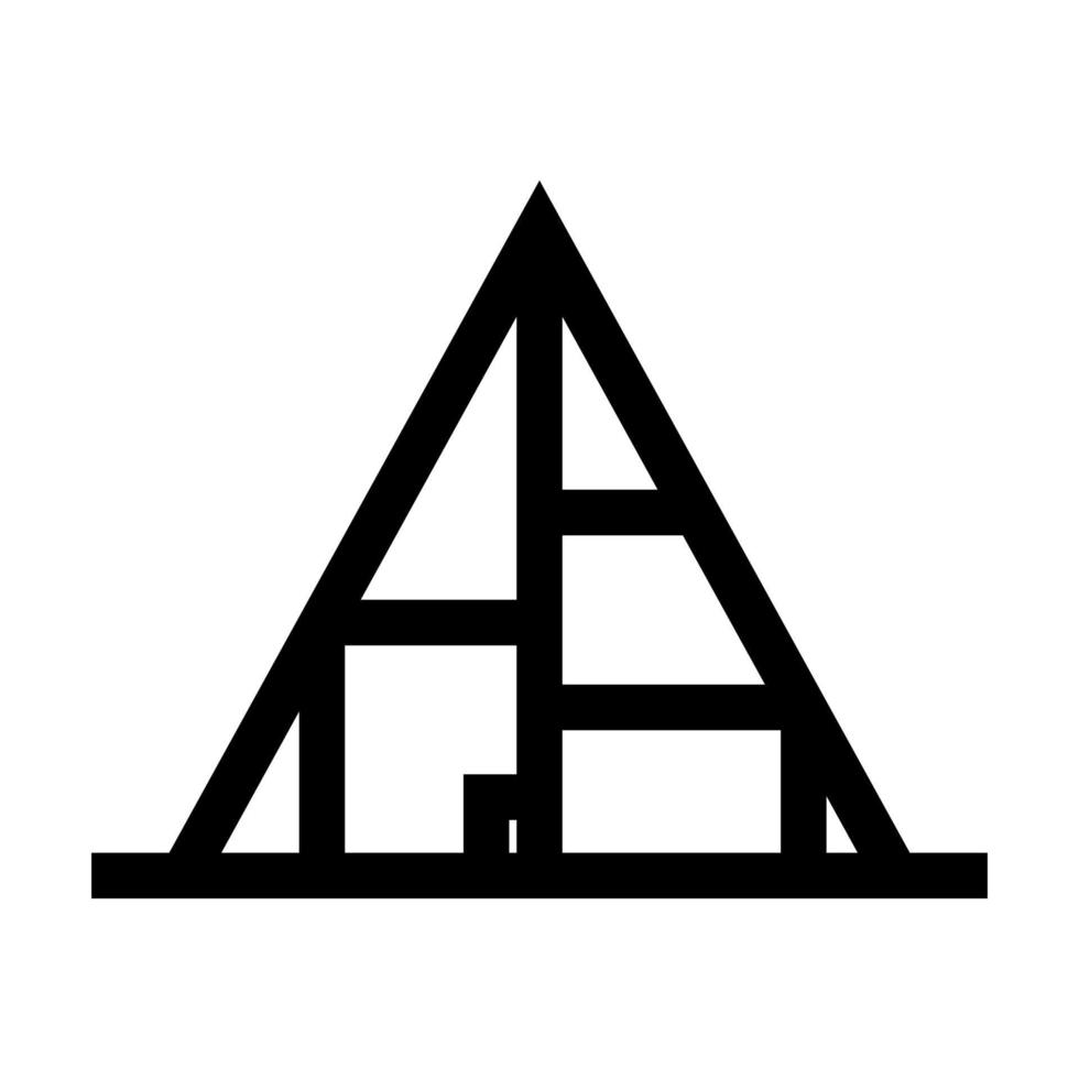 letter a of driehoek lijn architectuur logo vector symbool pictogram ontwerp illustratie