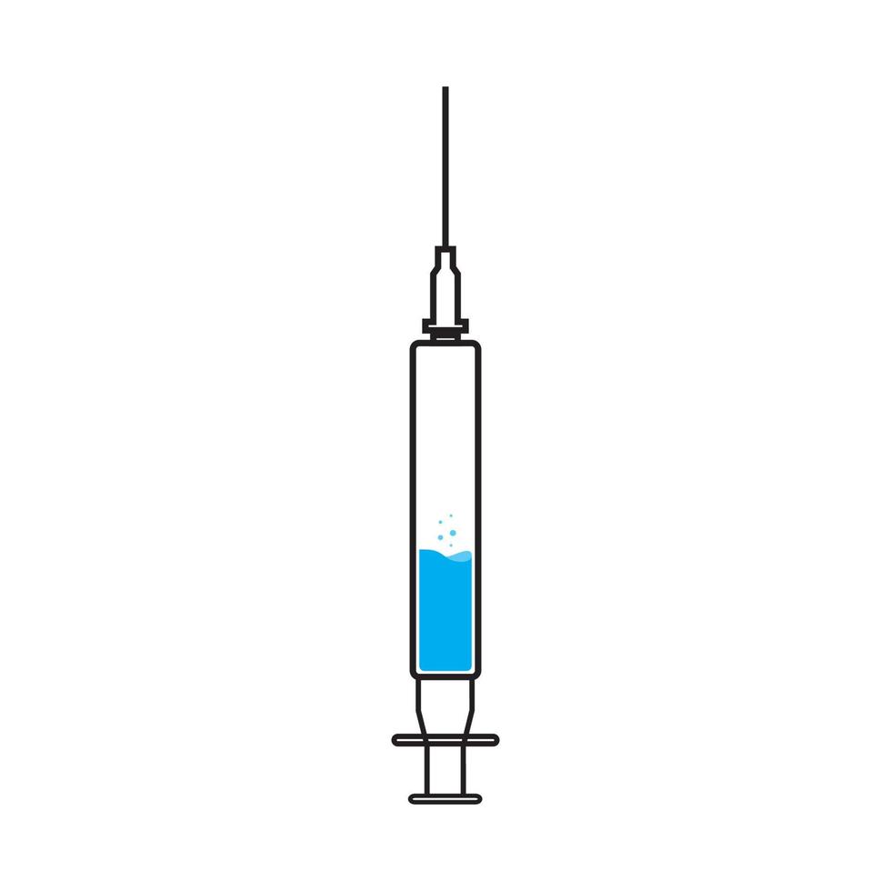 kleurrijke spuit vaccin logo vector symbool pictogram ontwerp grafische afbeelding