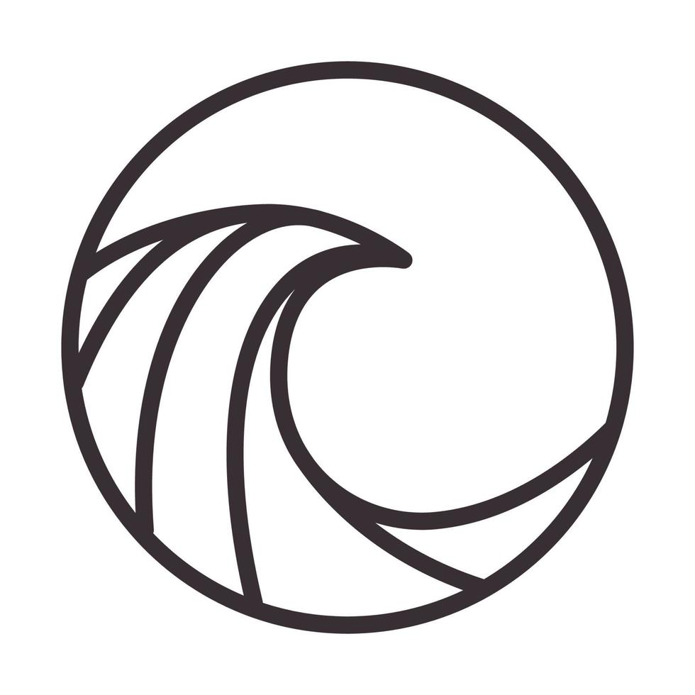 lijnen hipster golven logo vector pictogram illustratie ontwerp