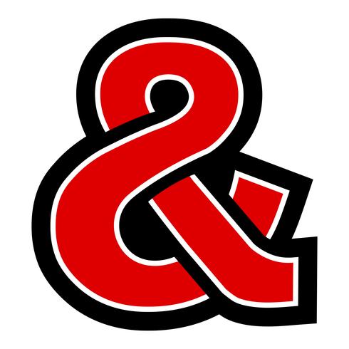 Ampersand vector pictogram