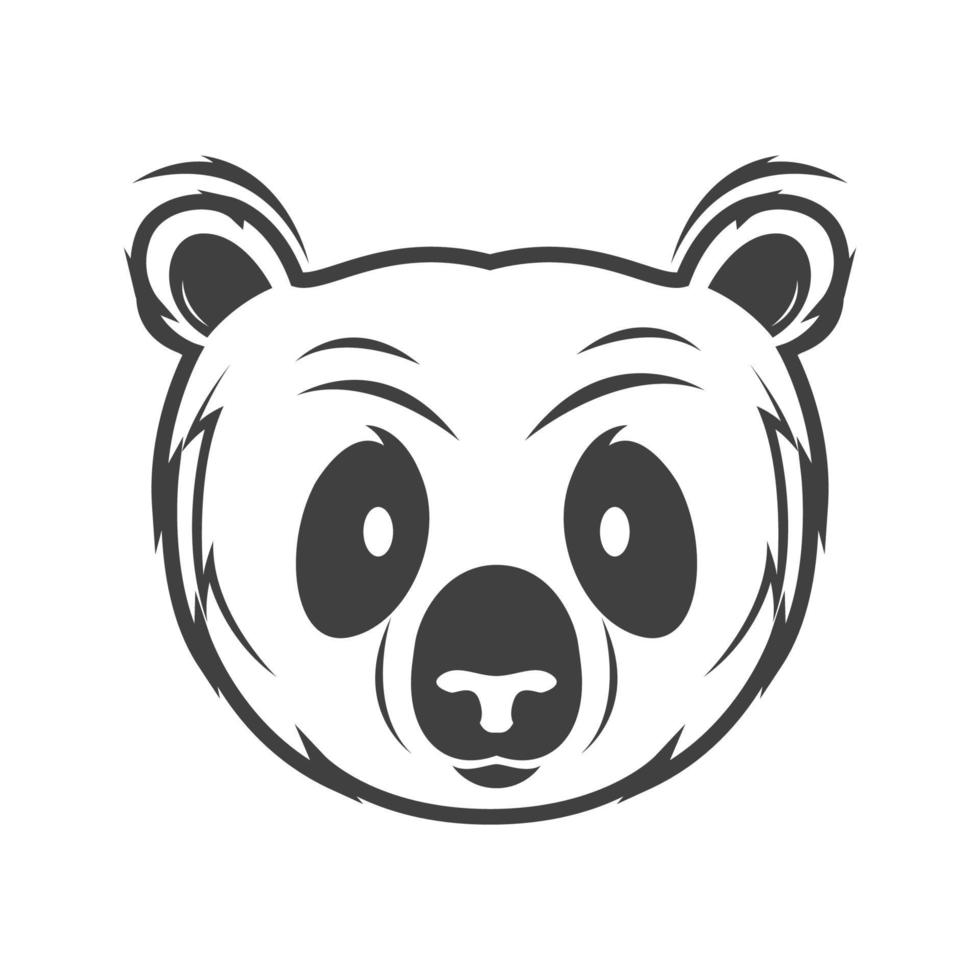 gezicht schrik koala logo ontwerp vector grafisch symbool pictogram teken illustratie creatief idee