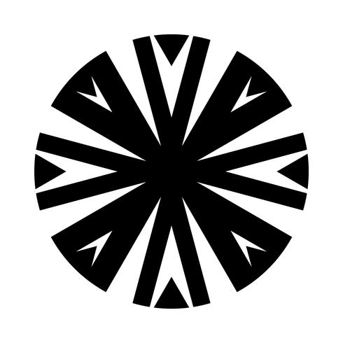 Complexe Tribal Cirkel Ontwerp Vector Icon