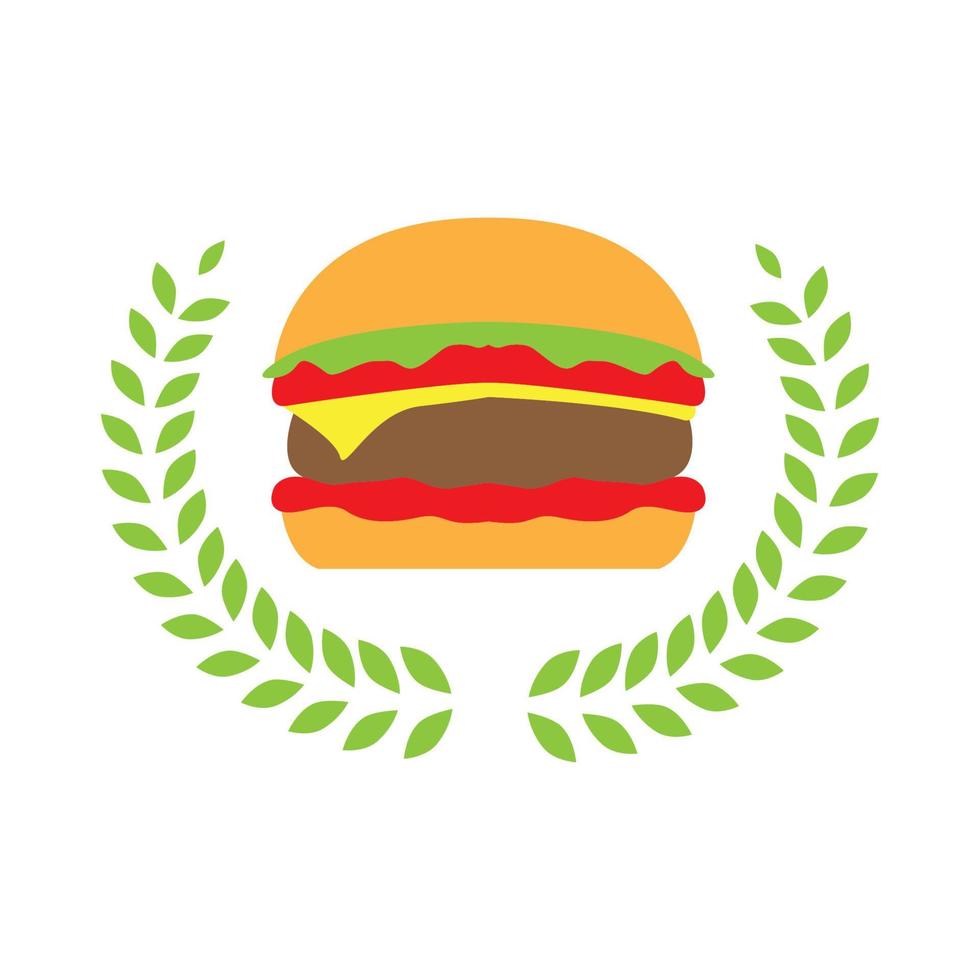kleurrijke vintage hamburger logo vector symbool pictogram ontwerp grafische afbeelding