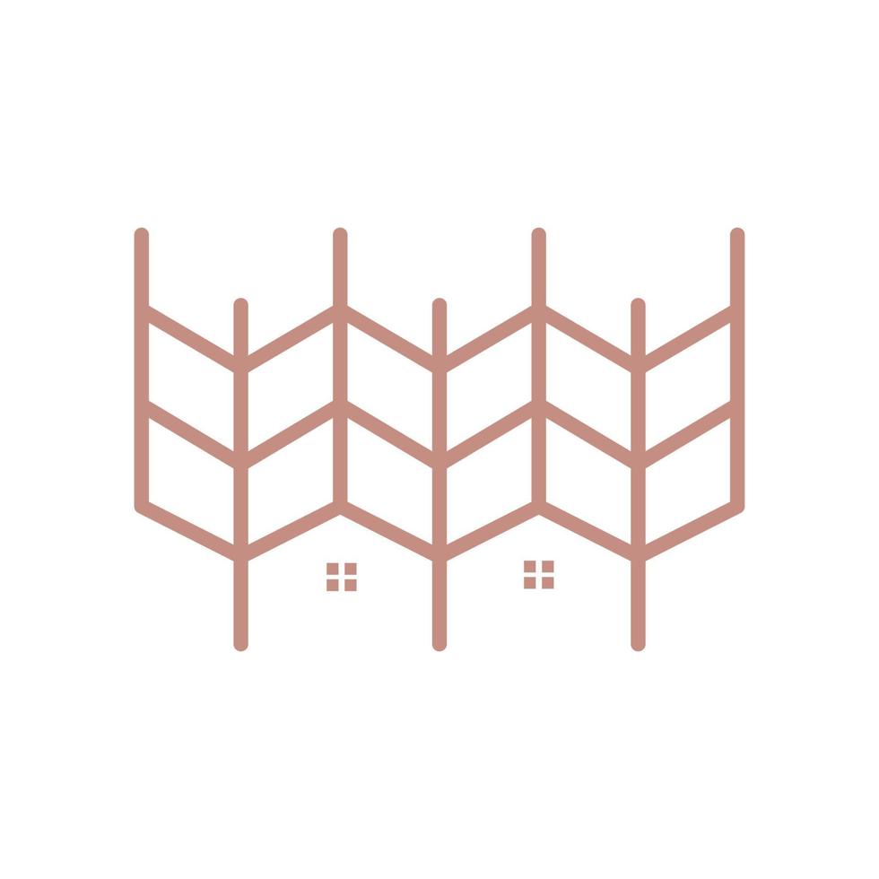 tarwe graan lijnen huis of magazijn logo ontwerp vector pictogram symbool illustratie