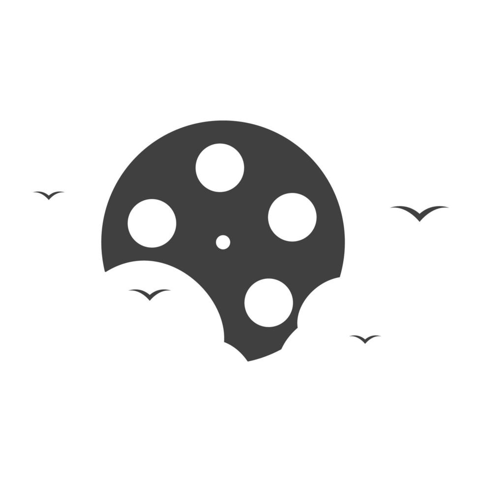 film met wolk hemel logo symbool vector pictogram illustratie grafisch ontwerp