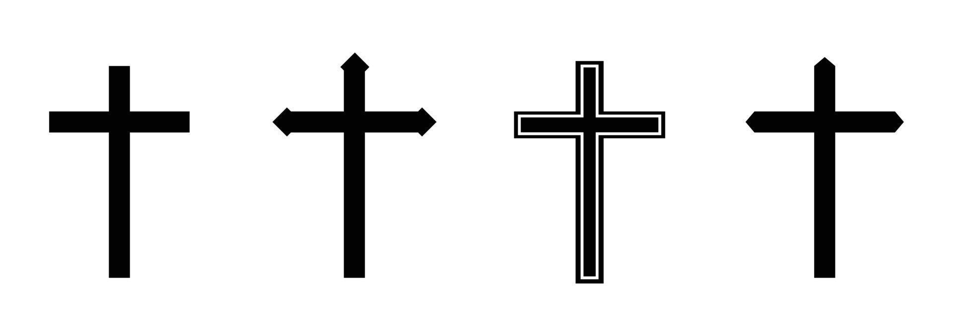 christelijke kruis icoon collectie vector