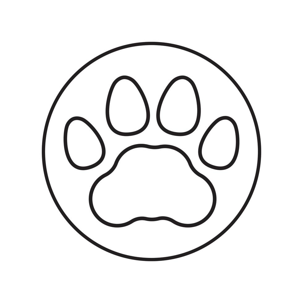 poot - hond poot pictogram ontwerp vector. vector