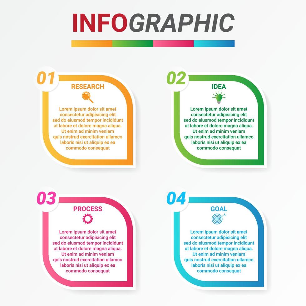 grafisch abstract element, visualisatie van bedrijfsgegevens. proces grafieken. een diagram met stappen, opties, secties of processen. vector zakelijke sjabloon voor presentaties