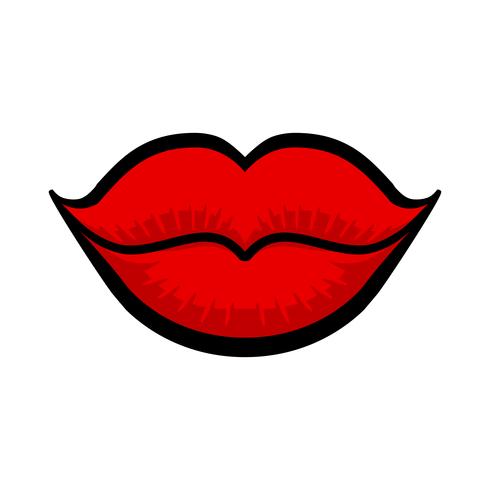 Sexy lippen Vector Icon