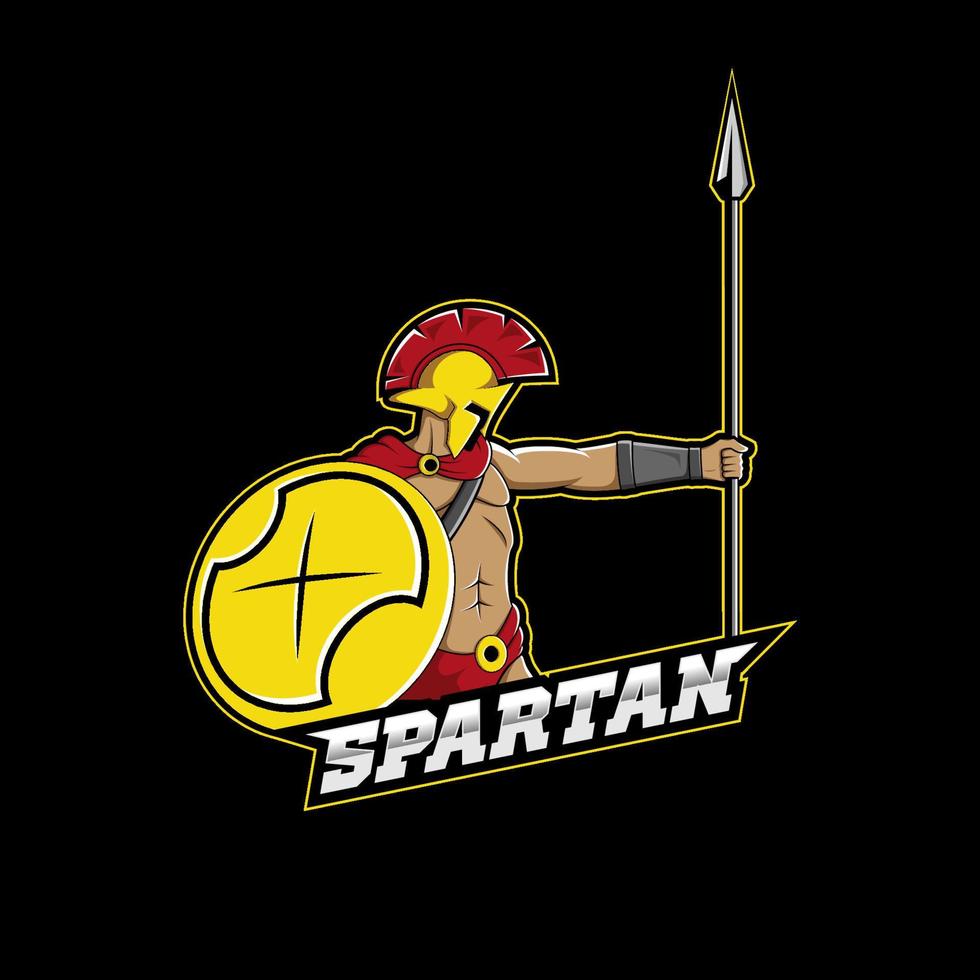 spartaans mascotte esport logo-ontwerp vector