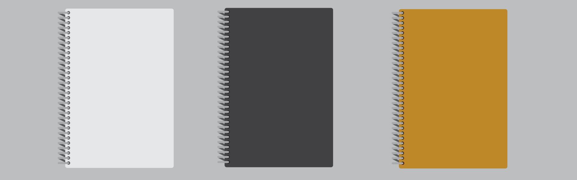 realistisch leeg notitieboekje. Kladblok mock up met schaduw geïsoleerd op geïsoleerde achtergrond vector