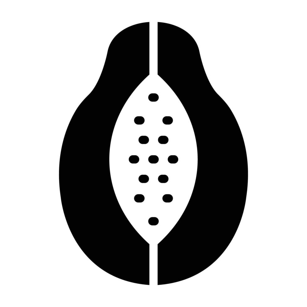 papaya-vectorpictogram dat gemakkelijk kan worden gewijzigd of bewerkt vector