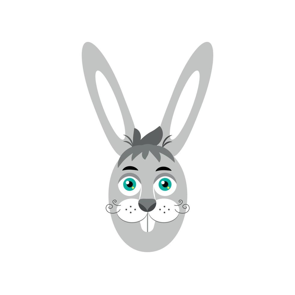 grijze paashaas. Pasen rabbit.vector illustratie in cartoon-stijl vector