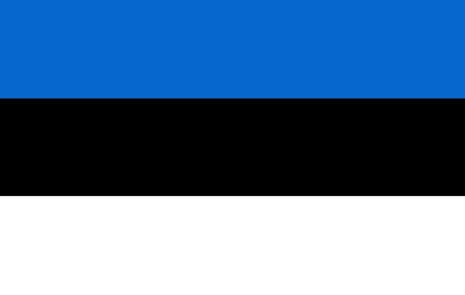 Estland vlag. officiële kleuren en verhoudingen. nationale vlag van Estland. vector