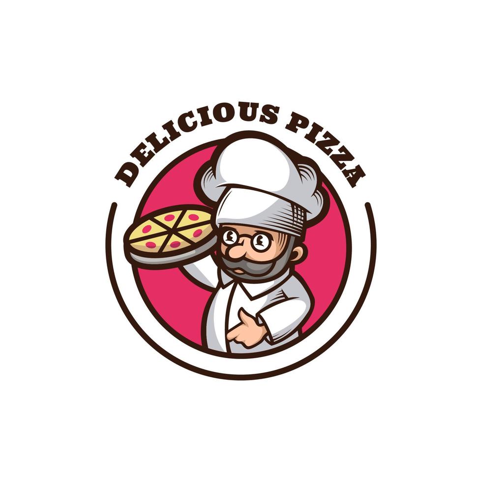 illustratie vectorafbeelding van heerlijke pizza, goed voor logo-ontwerp vector