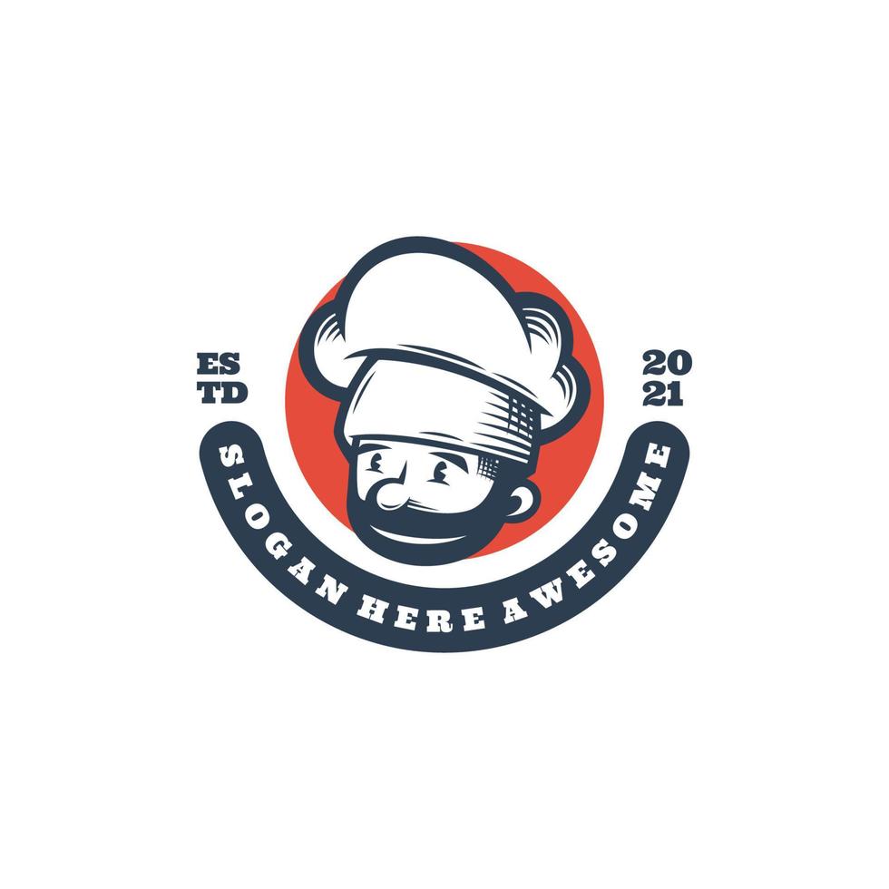 illustratie vectorafbeelding van chef-kok, goed voor logo-ontwerp vector