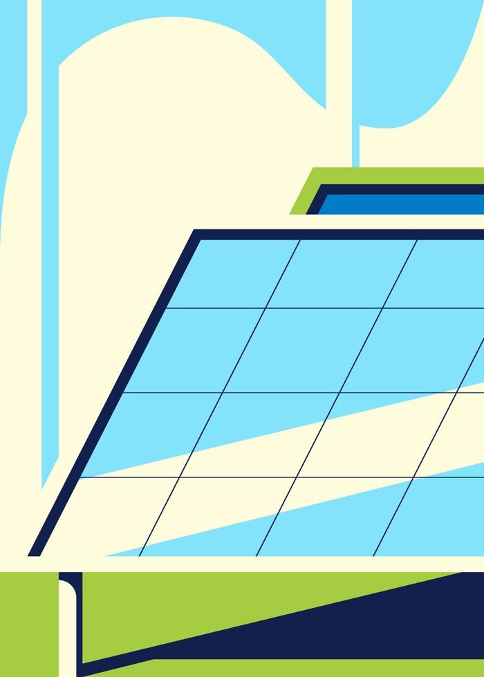 poster met zonnepanelen. vector