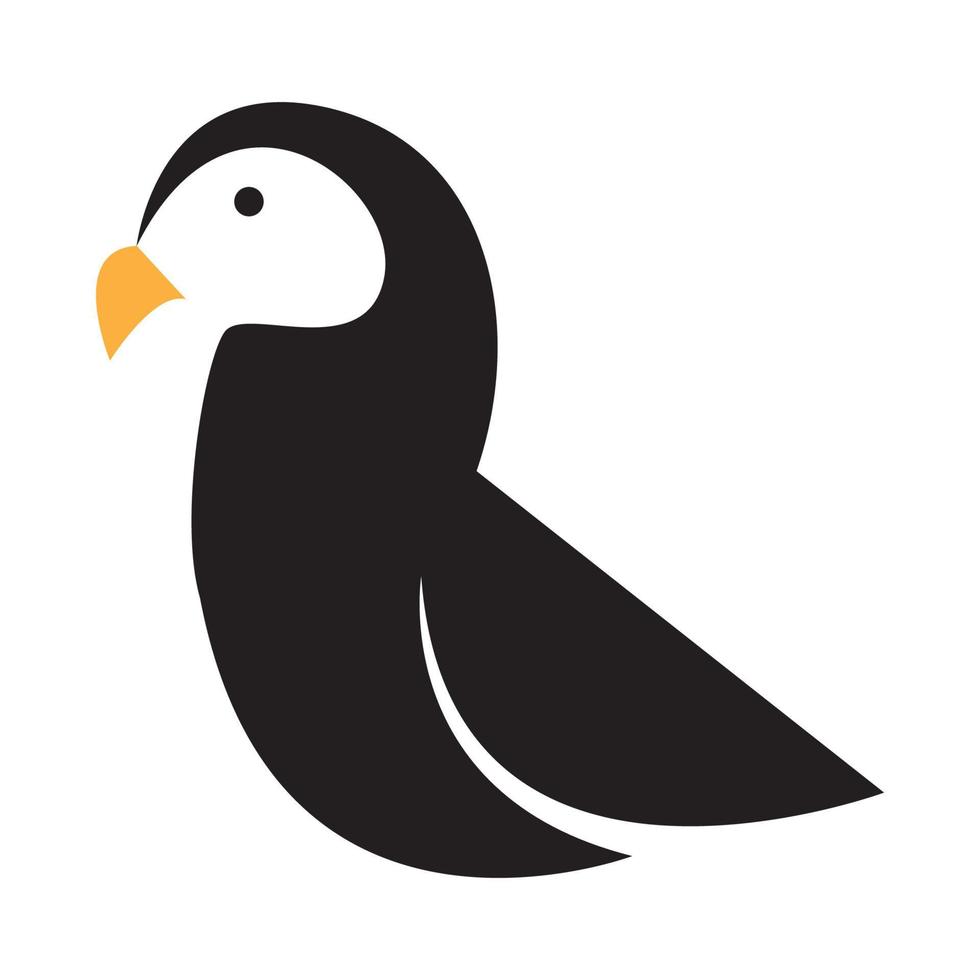 moderne vorm papegaaiduiker vogel logo symbool pictogram vector grafisch ontwerp illustratie