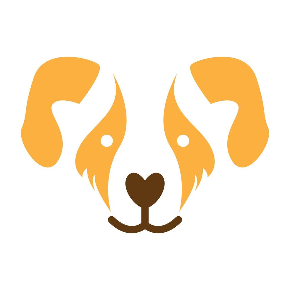 hoofd huisdieren hond verdrietig logo vector symbool pictogram ontwerp grafische afbeelding