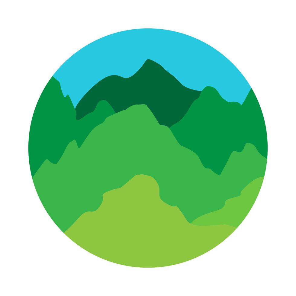 cirkel met bomen groen abstract bos logo ontwerp vector grafisch symbool pictogram teken illustratie creatief idee