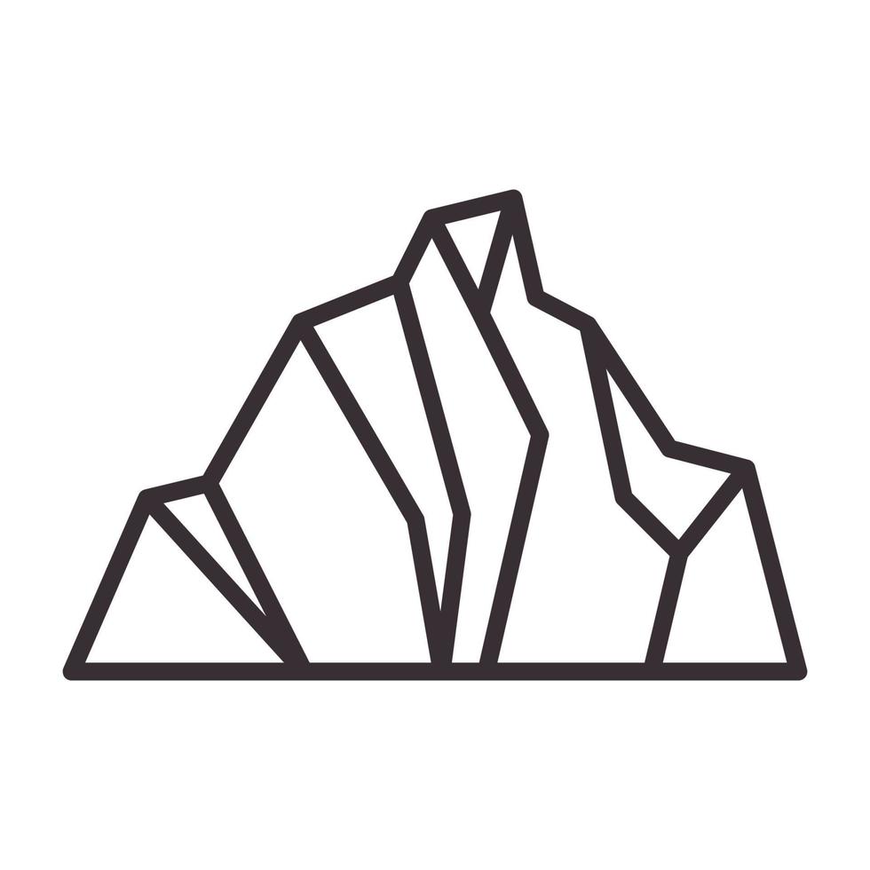 ijsberg lijn antarctische logo vector symbool pictogram ontwerp grafische afbeelding
