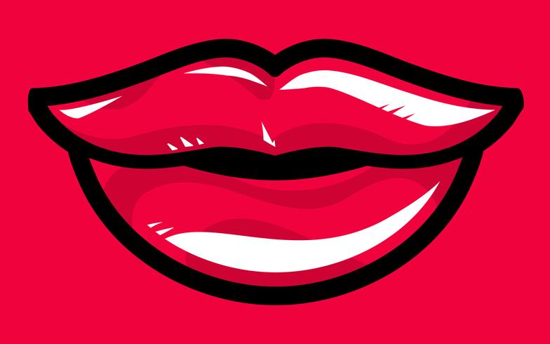 Sexy lippen Vector Icon