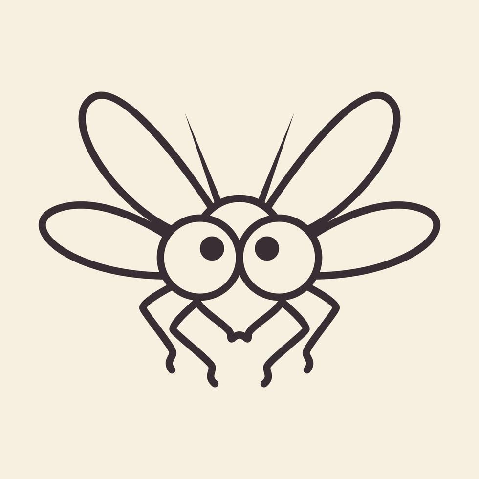 dier insect honingbij vlieg lijnen logo ontwerp vector pictogram symbool illustratie