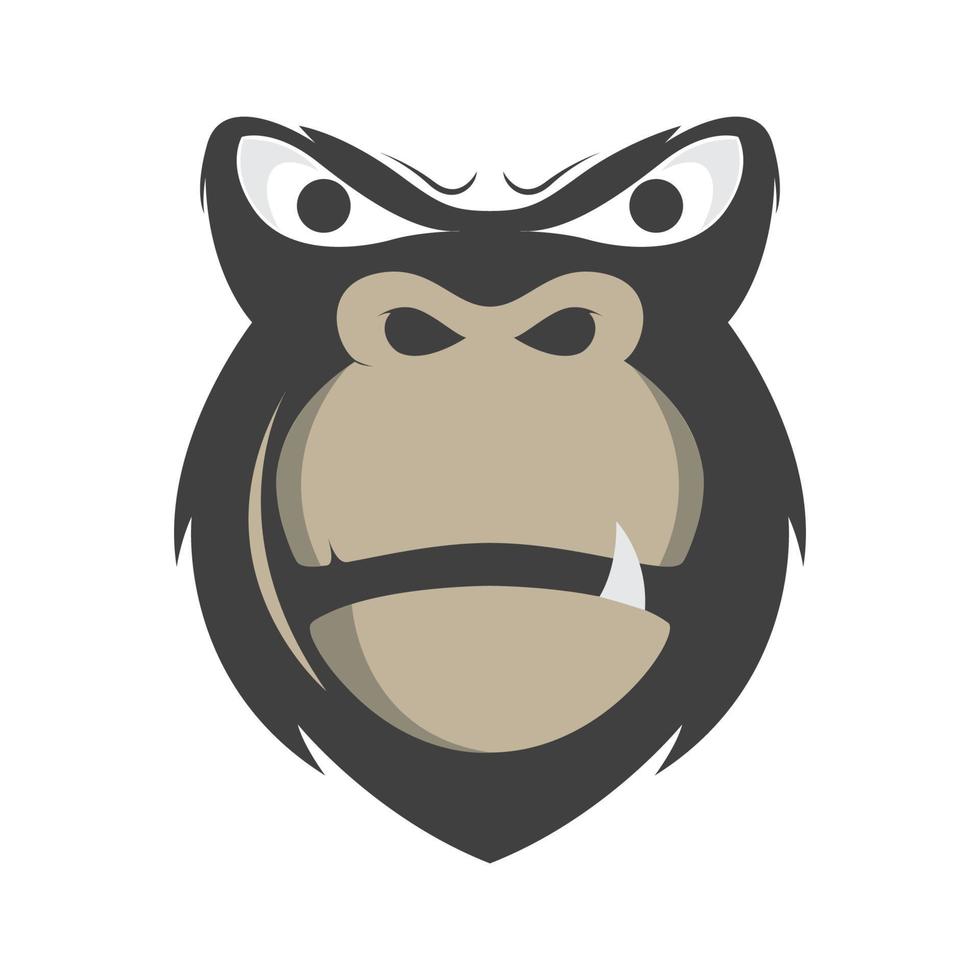 cool gezicht gorilla modern kleurrijk logo ontwerp vector grafisch symbool pictogram teken illustratie creatief idee