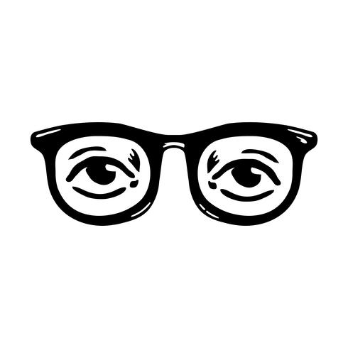 Cool zonnebril Eye Frames vector pictogram