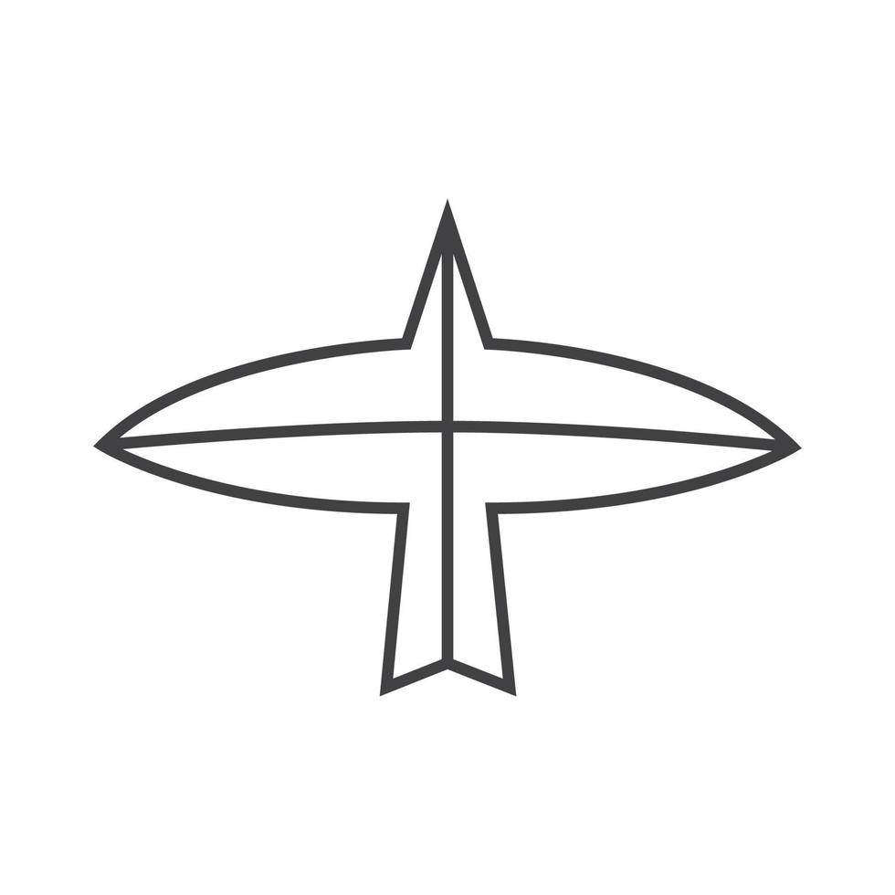 vlieger kunst lijn vlieg logo ontwerp vector grafisch symbool pictogram teken illustratie creatief idee