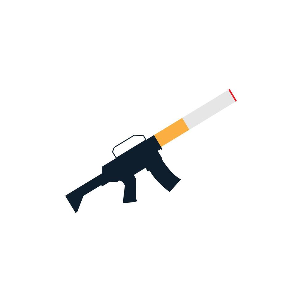 pistool en rook illustratie vector