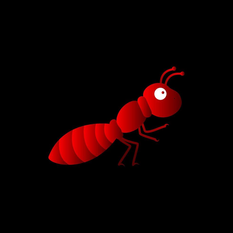 dier insect mier cartoon gradiënt logo ontwerp vector pictogram symbool illustratie