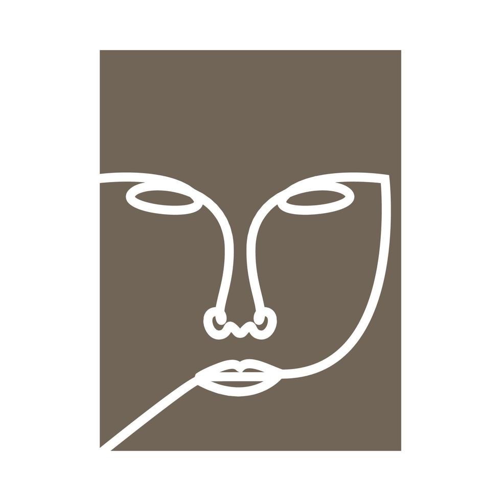 gezicht galerij uniek kunst logo symbool vector pictogram illustratie grafisch ontwerp