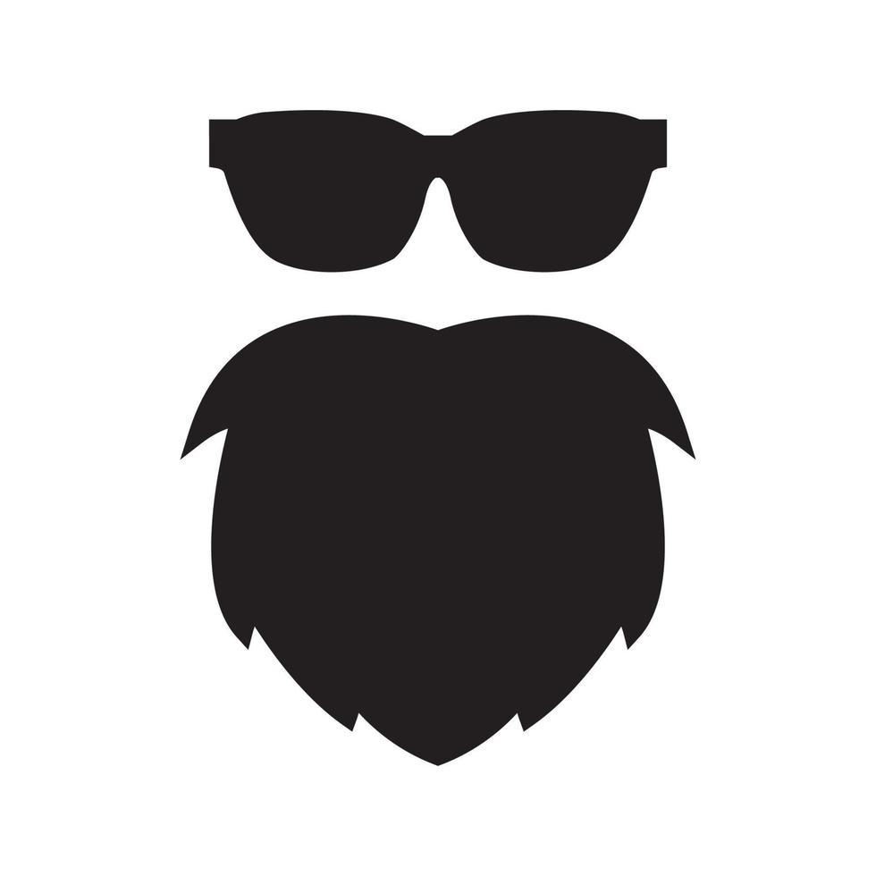 oude man gezicht met baard en zonnebril logo symbool pictogram vector grafisch ontwerp