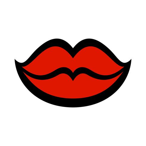 Sexy lippen Vector Icon