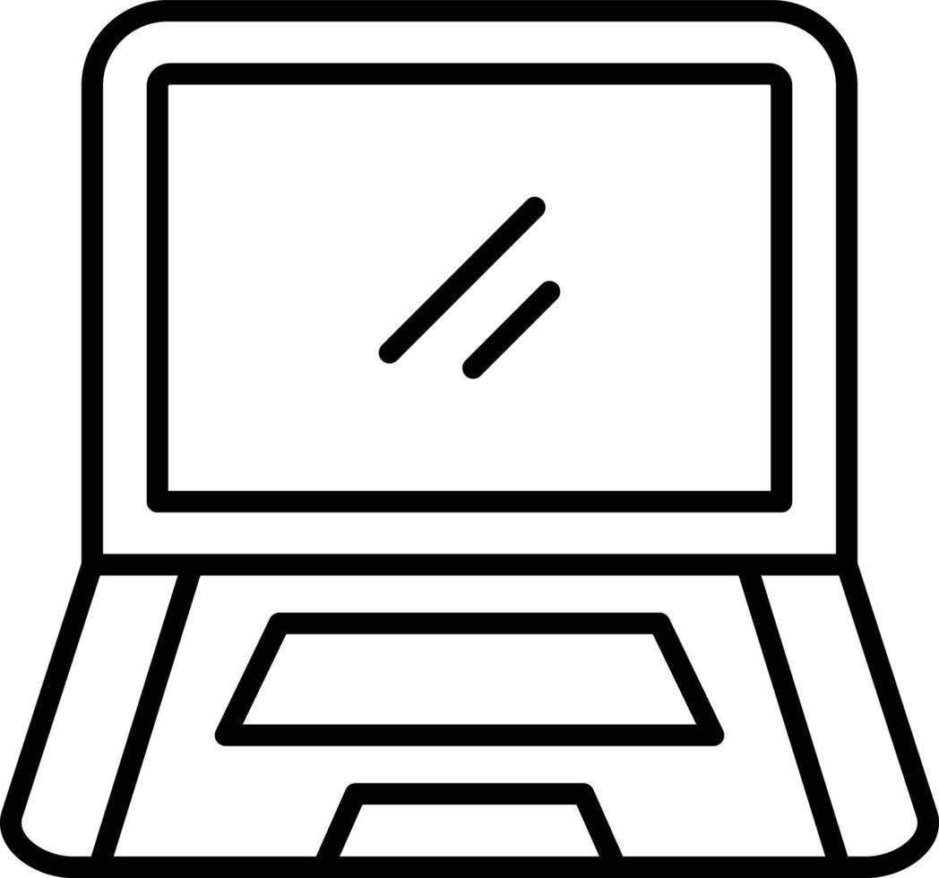 laptop pictogramstijl vector