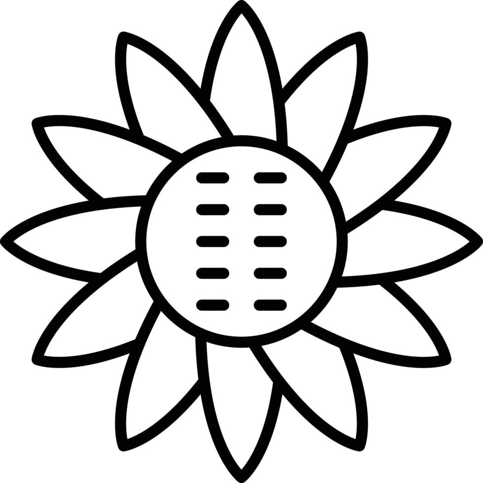 zonnebloem pictogramstijl vector