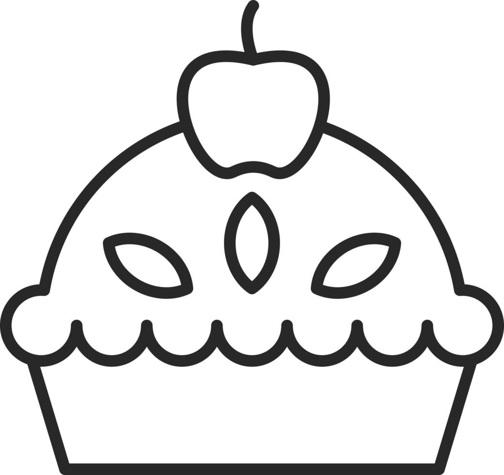 appeltaart pictogramstijl vector