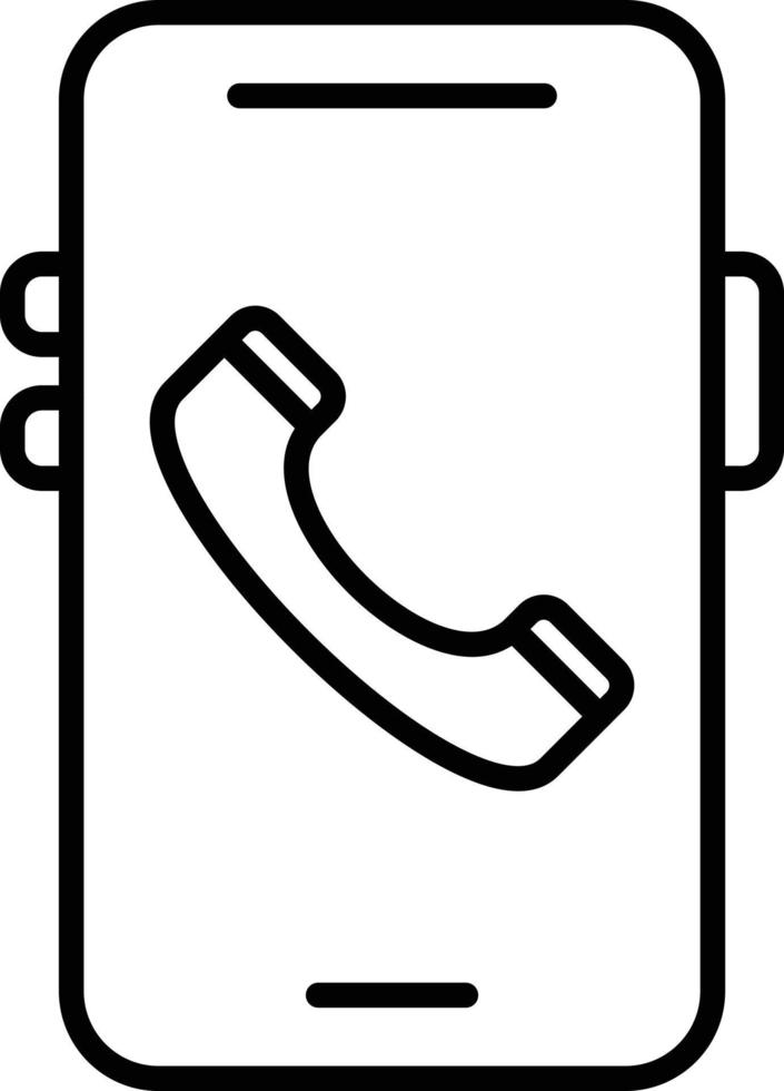 pictogramstijl mobiel bellen vector