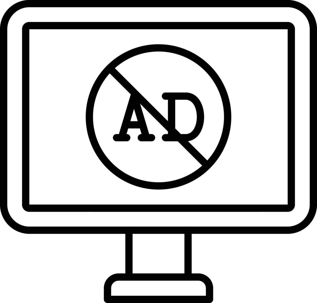ad blocker-pictogramstijl vector