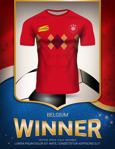 Voetbalbeker 2018, België winnaar concept. vector