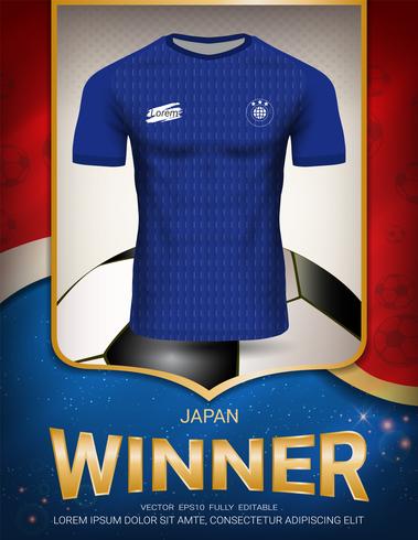 Voetbalkop 2018, Japan winnaar concept. vector