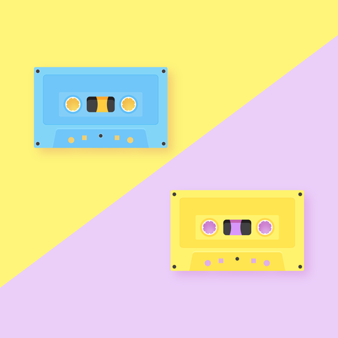 Audio Cassette Tapes Pop achtergrond vector