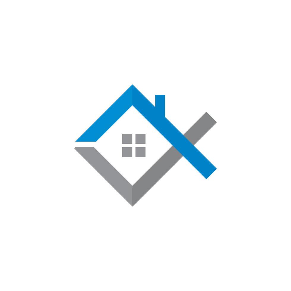 huur huis logo, onroerend goed logo vector
