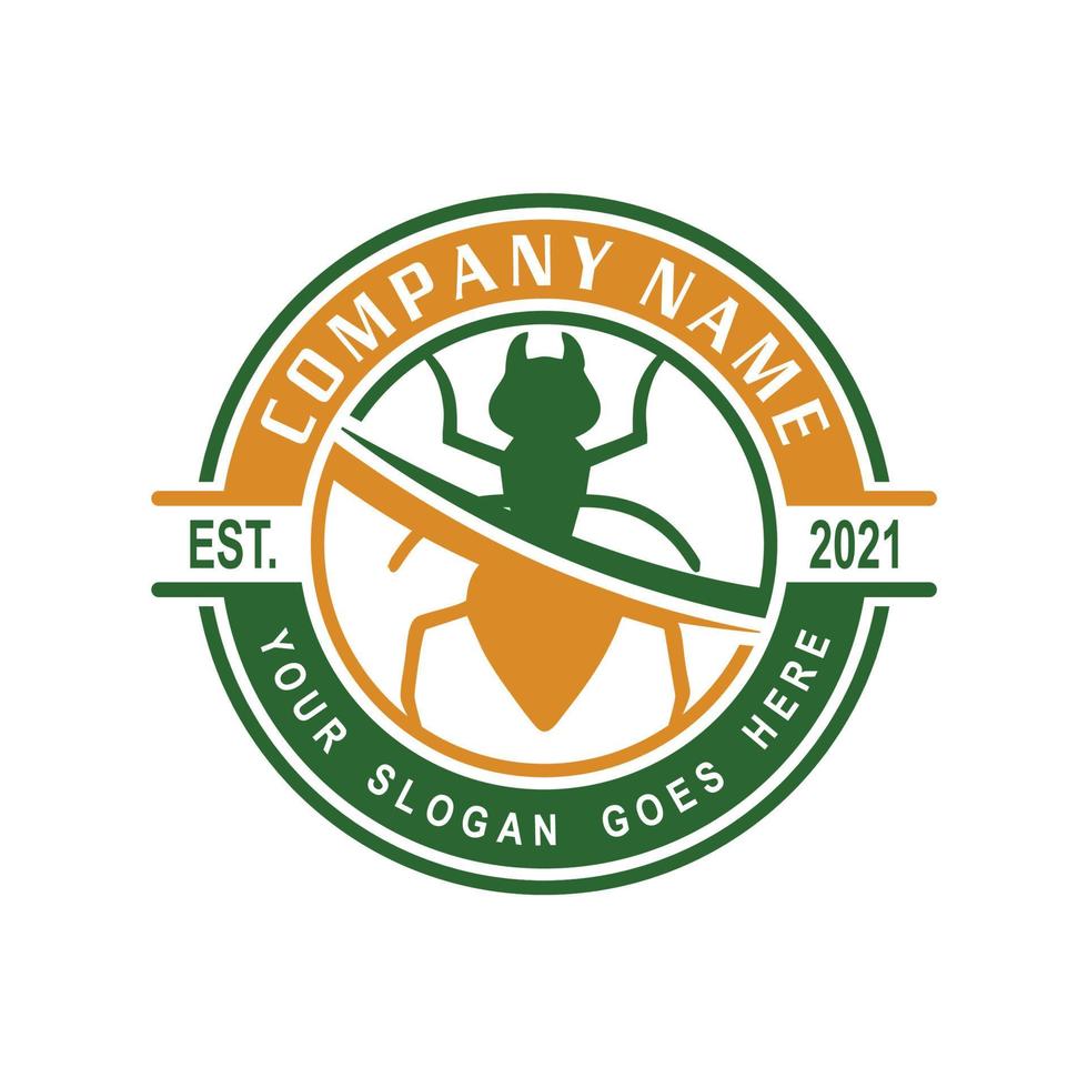 ongediertebestrijding logo, pesticide logo vector