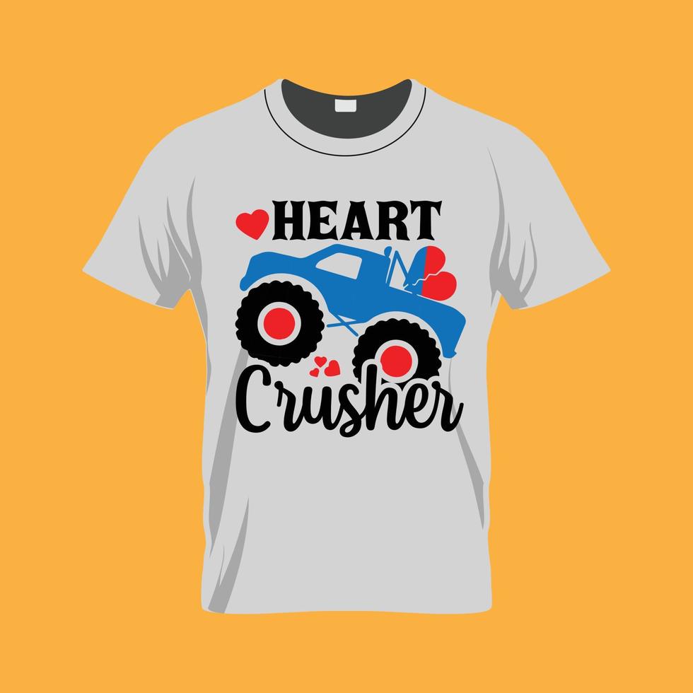 hart Valentijnsdag t-shirt ontwerp vector