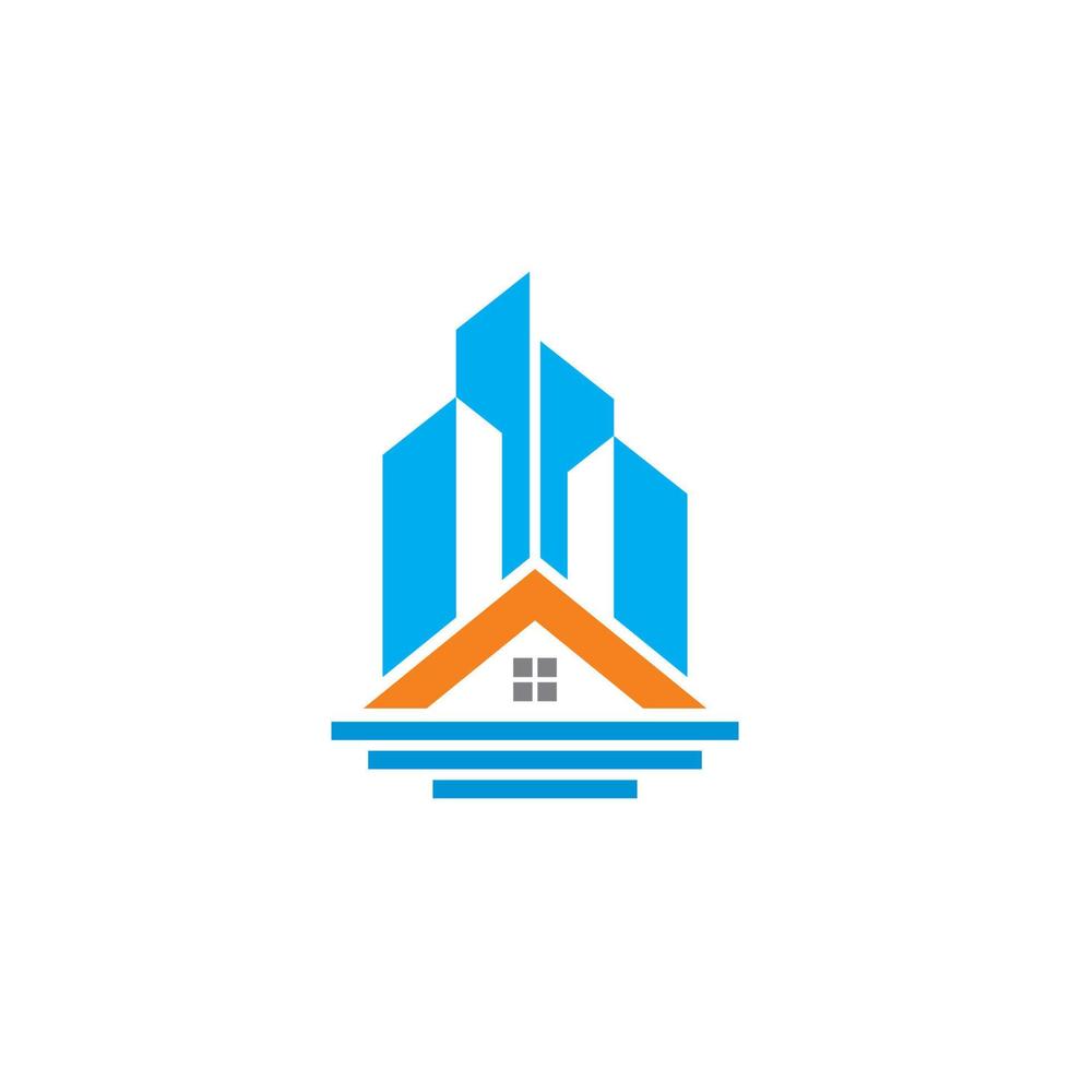 onroerend goed logo, huur huis logo vector