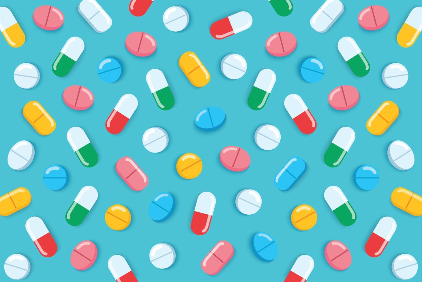 medische pillen en capsules apotheek vectorillustratie vector