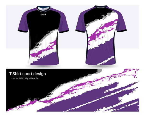 Voetbal shirt en t-shirt sport mockup sjabloon, grafisch ontwerp voor voetbalclub of activewear uniformen. vector