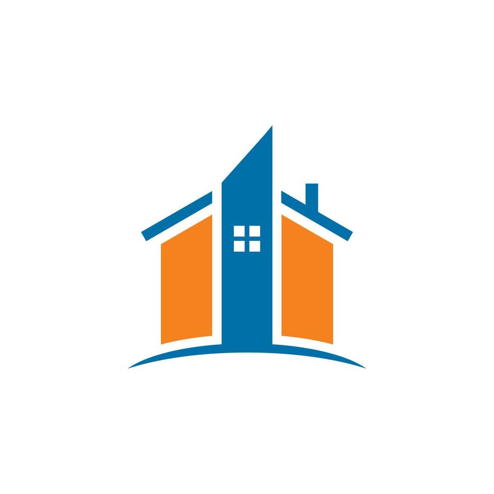 onroerend goed logo, huur huis logo vector